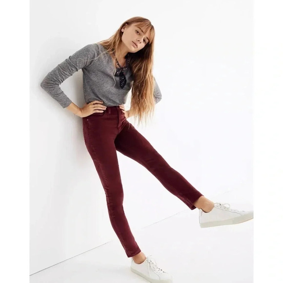 Madewell Stretch Velvet Edition 10” High-Rise Skinny Jeans Size 28 - Picture 15 of 15
